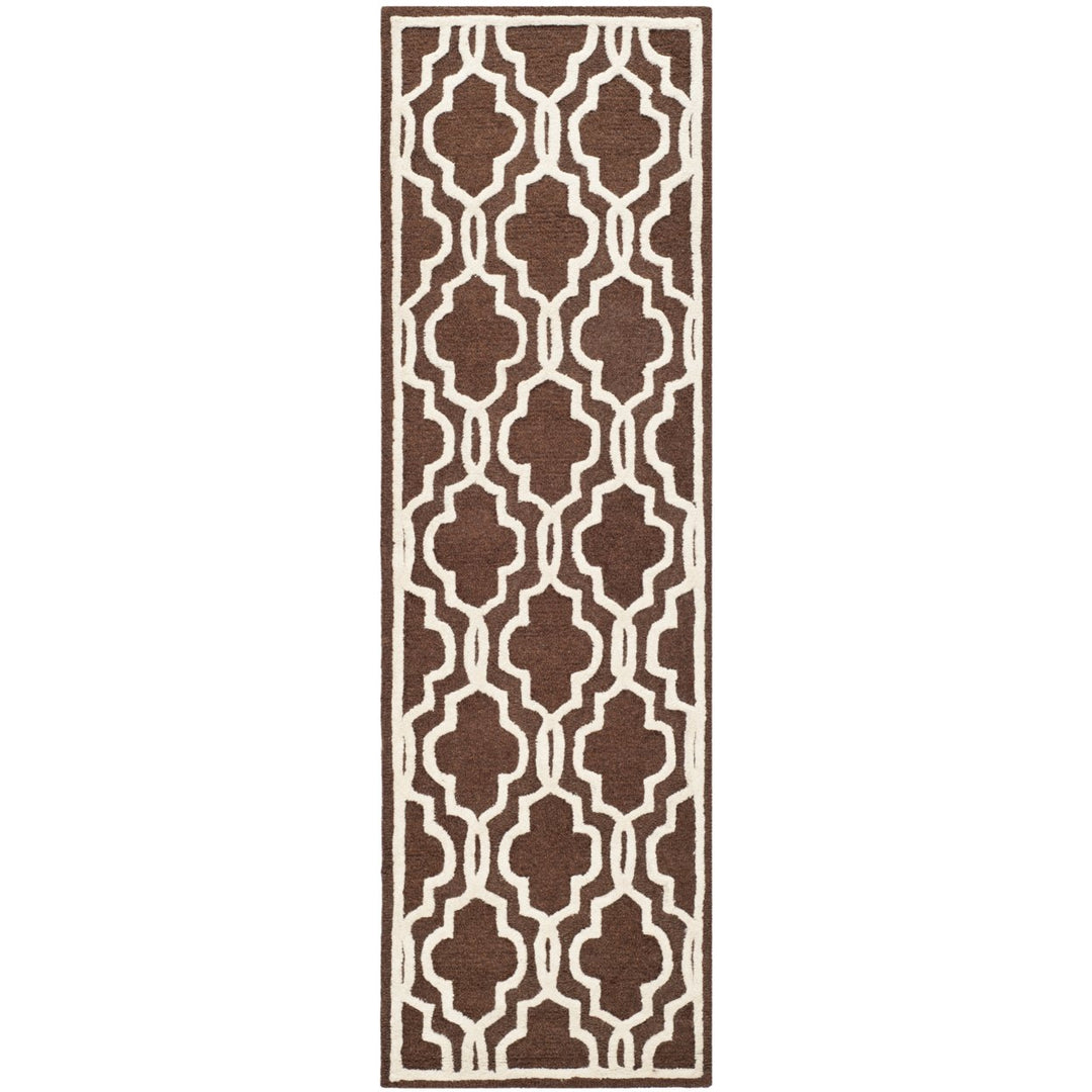 SAFAVIEH Cambridge CAM131H Dark Brown / Ivory Rug Image 1