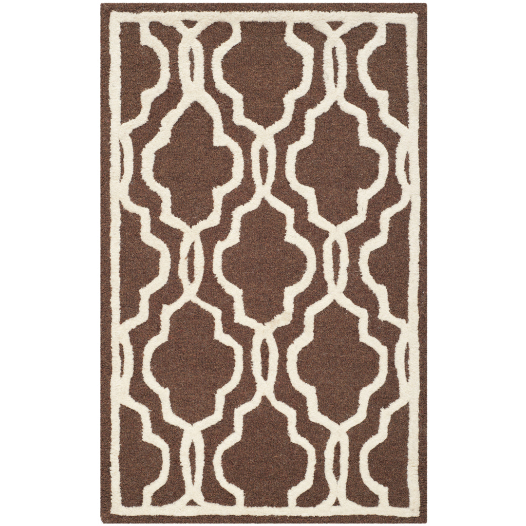 SAFAVIEH Cambridge CAM131H Dark Brown / Ivory Rug Image 4