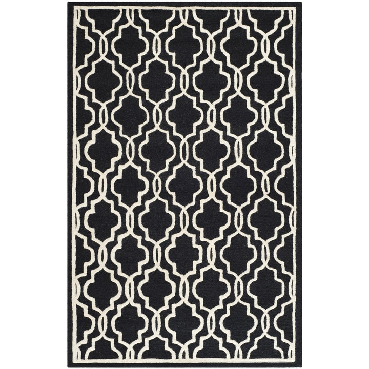 SAFAVIEH Cambridge CAM131E Handmade Black / Ivory Rug Image 10