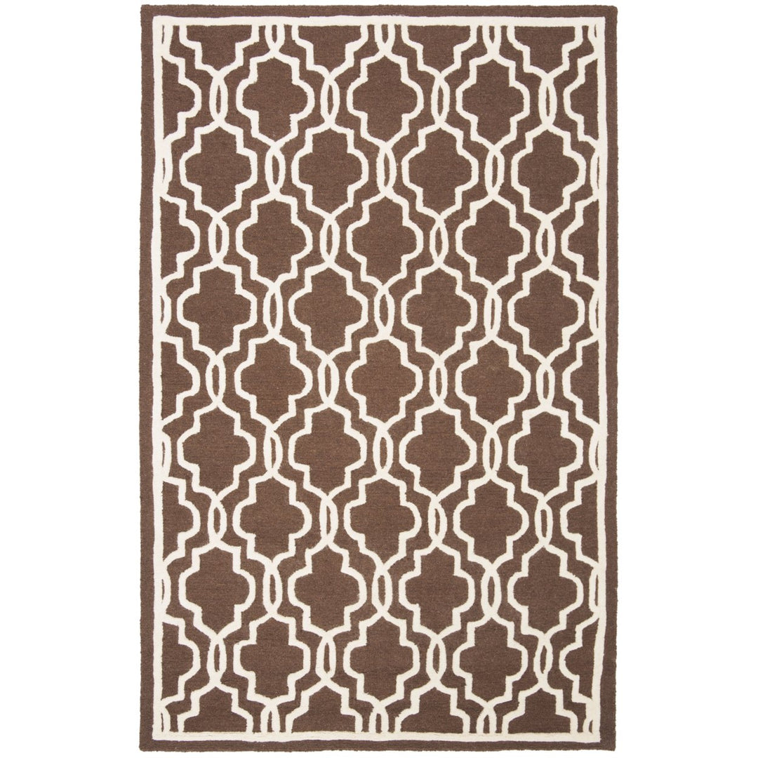 SAFAVIEH Cambridge CAM131H Dark Brown / Ivory Rug Image 1