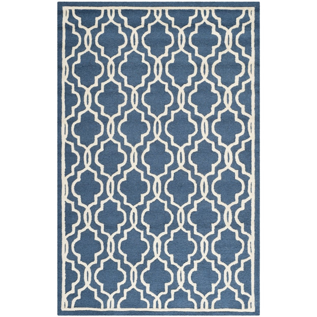 SAFAVIEH Cambridge CAM131G Handmade Navy / Ivory Rug Image 9