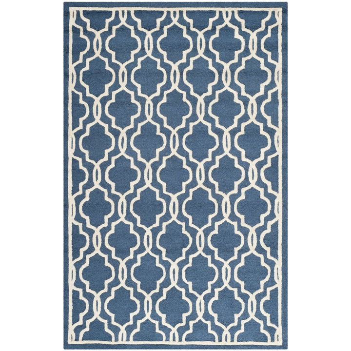 SAFAVIEH Cambridge CAM131G Handmade Navy / Ivory Rug Image 1