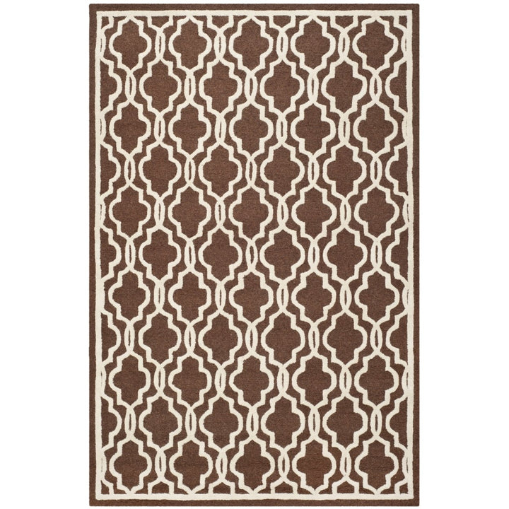 SAFAVIEH Cambridge CAM131H Dark Brown / Ivory Rug Image 6