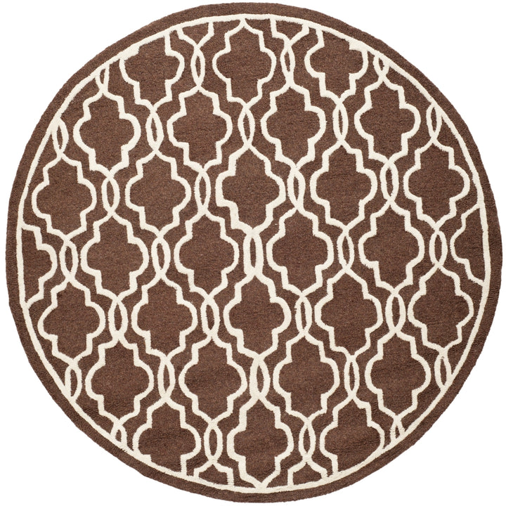 SAFAVIEH Cambridge CAM131H Dark Brown / Ivory Rug Image 7