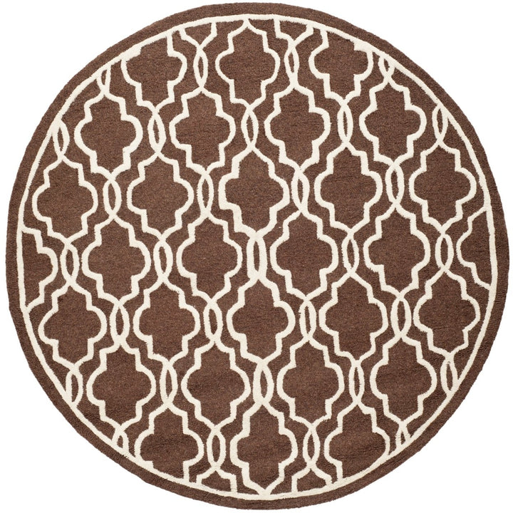 SAFAVIEH Cambridge CAM131H Dark Brown / Ivory Rug Image 1