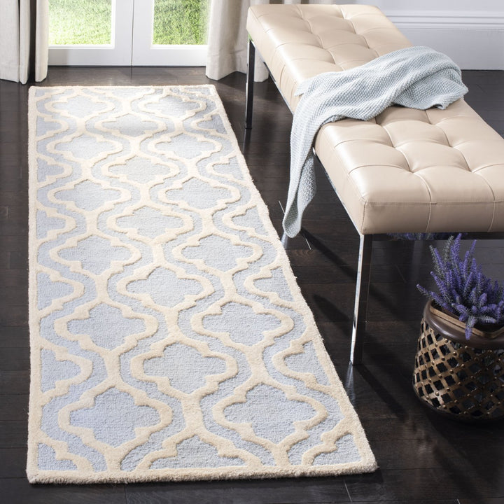 SAFAVIEH Cambridge CAM132A Light Blue / Ivory Rug Image 3