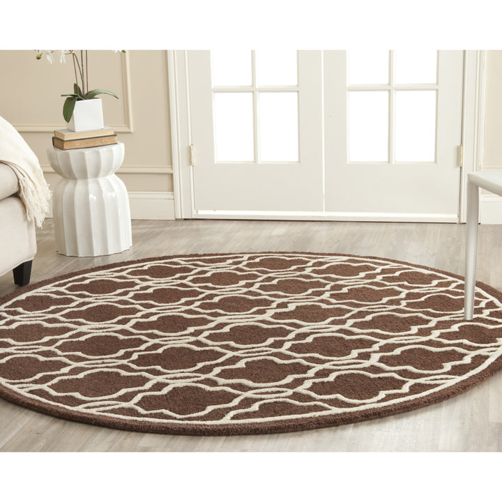 SAFAVIEH Cambridge CAM131H Dark Brown / Ivory Rug Image 9