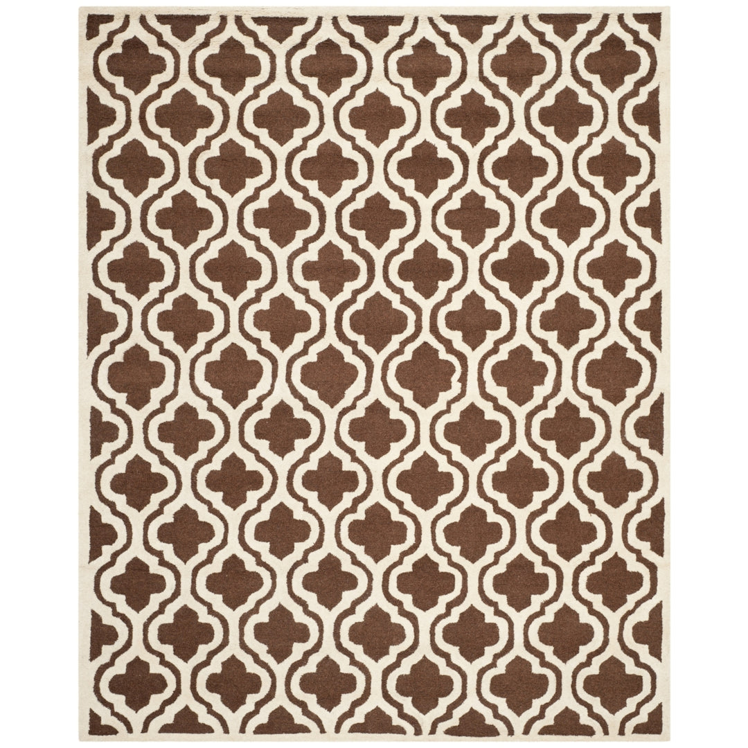 SAFAVIEH Cambridge CAM132H Dark Brown / Ivory Rug Image 1