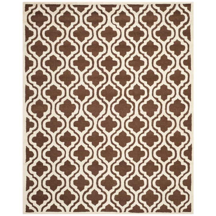 SAFAVIEH Cambridge CAM132H Dark Brown / Ivory Rug Image 1