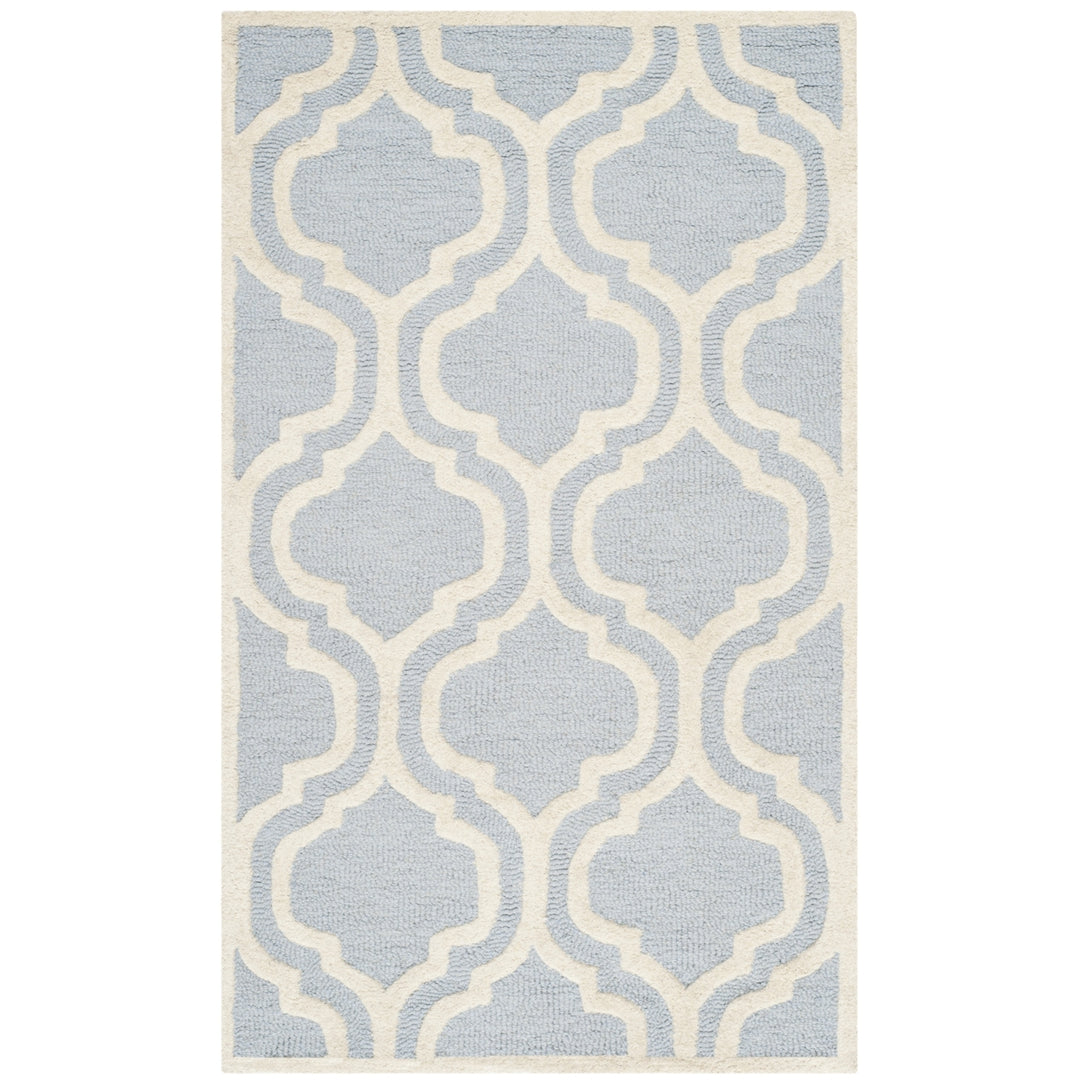 SAFAVIEH Cambridge CAM132A Light Blue / Ivory Rug Image 10