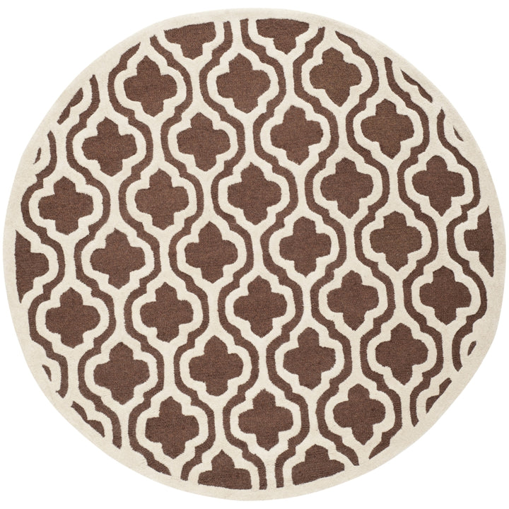 SAFAVIEH Cambridge CAM132H Dark Brown / Ivory Rug Image 4