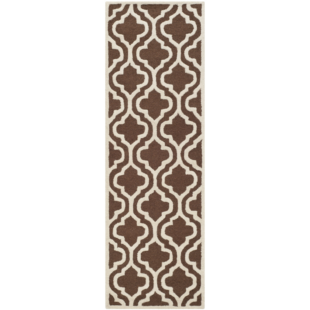 SAFAVIEH Cambridge CAM132H Dark Brown / Ivory Rug Image 5