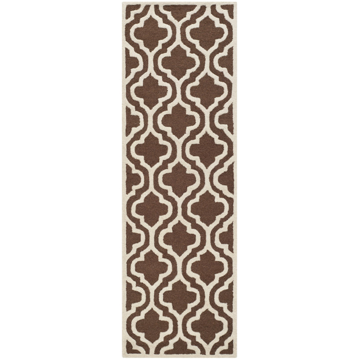 SAFAVIEH Cambridge CAM132H Dark Brown / Ivory Rug Image 5