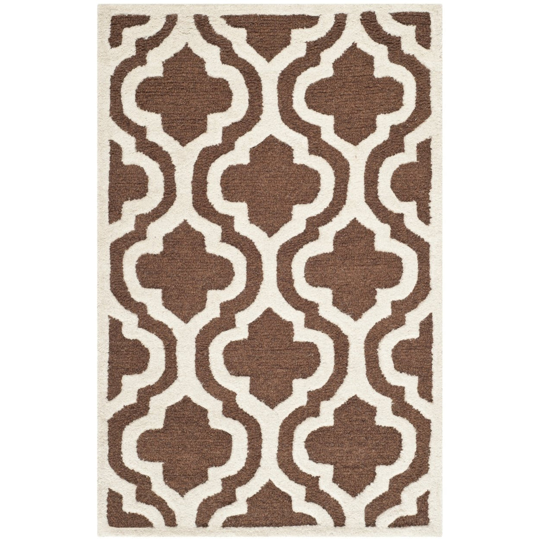 SAFAVIEH Cambridge CAM132H Dark Brown / Ivory Rug Image 9