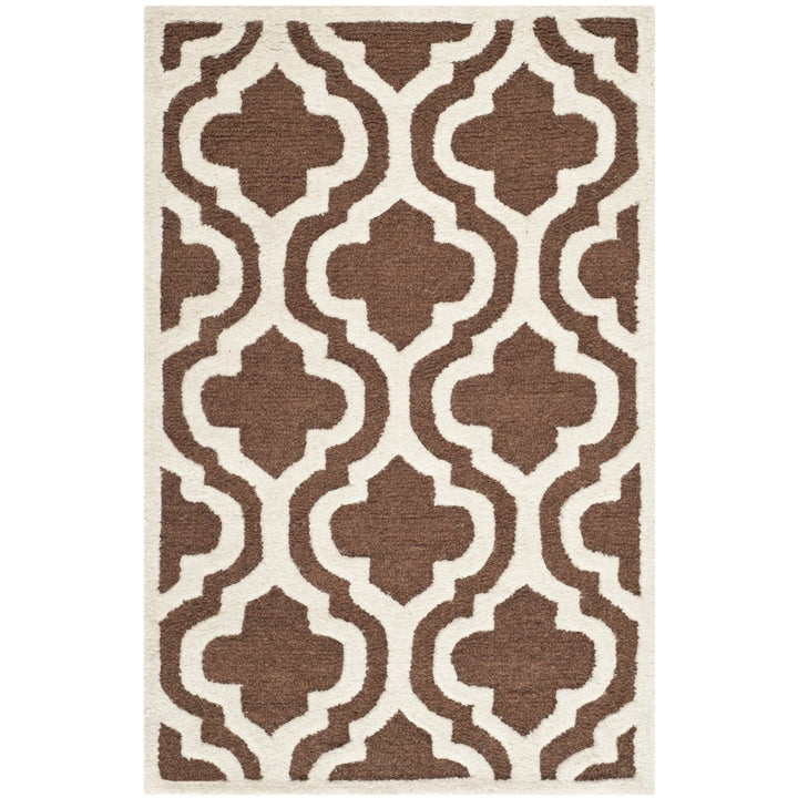 SAFAVIEH Cambridge CAM132H Dark Brown / Ivory Rug Image 9