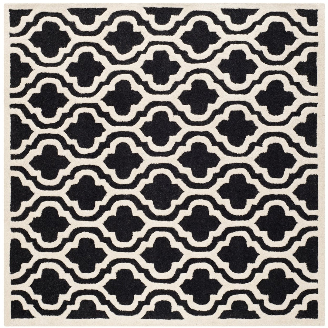 SAFAVIEH Cambridge CAM132E Handmade Black / Ivory Rug Image 6