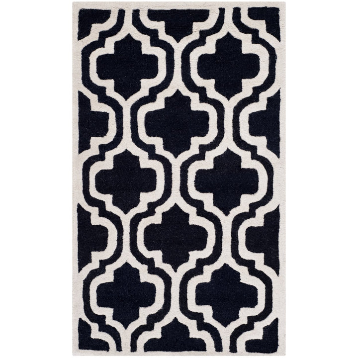 SAFAVIEH Cambridge CAM132E Handmade Black / Ivory Rug Image 8