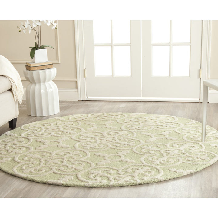 SAFAVIEH Cambridge CAM133B Light Green / Ivory Rug Image 2