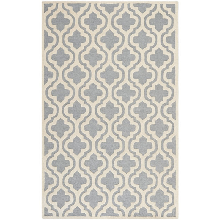 SAFAVIEH Cambridge CAM132D Handmade Silver /Ivory Rug Image 1