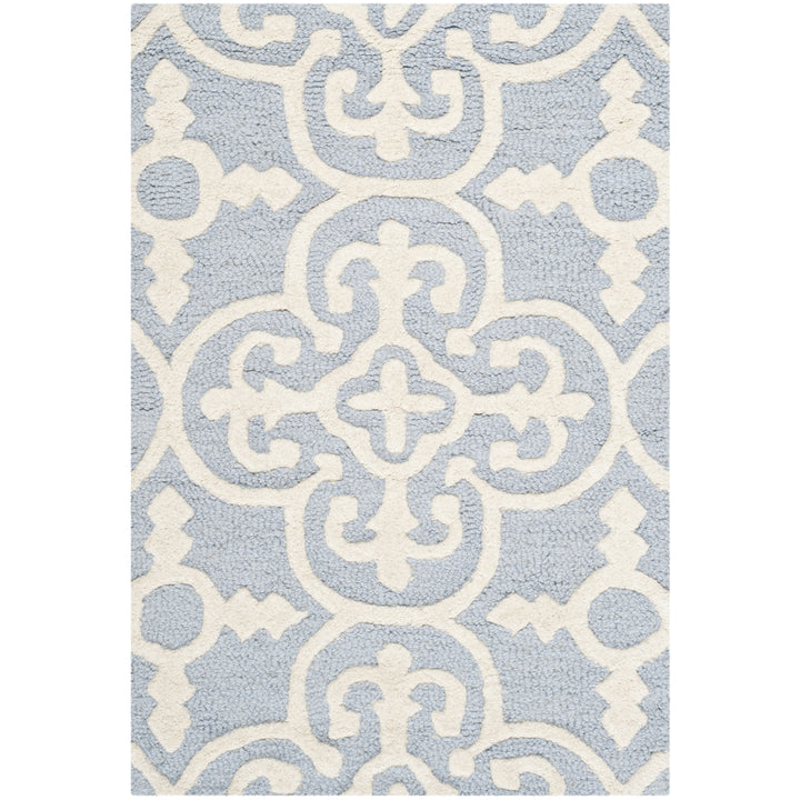 SAFAVIEH Cambridge CAM133A Light Blue / Ivory Rug Image 8