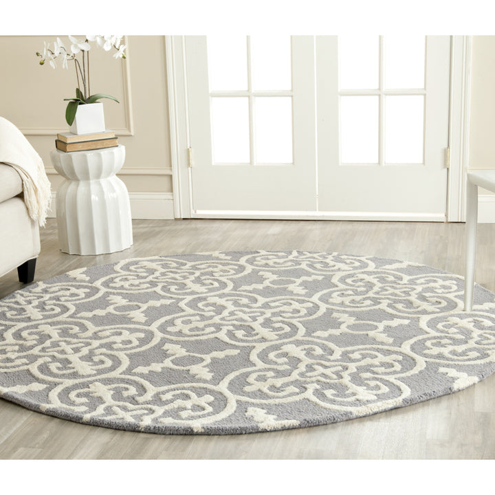 SAFAVIEH Cambridge CAM133D Handmade Silver /Ivory Rug Image 2