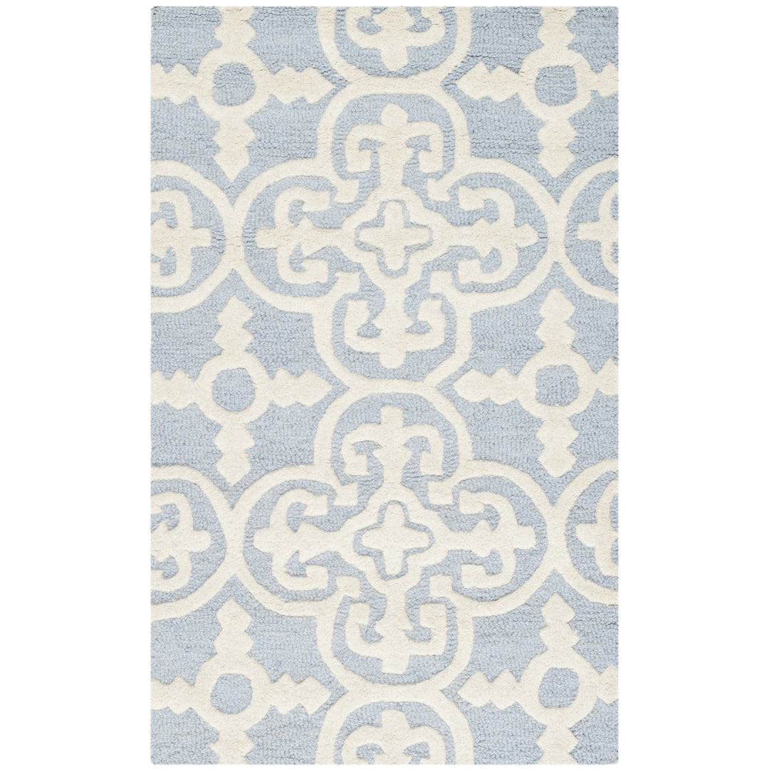 SAFAVIEH Cambridge CAM133A Light Blue / Ivory Rug Image 9