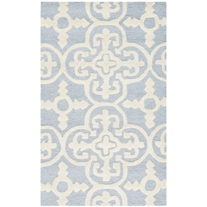 SAFAVIEH Cambridge CAM133A Light Blue / Ivory Rug Image 9