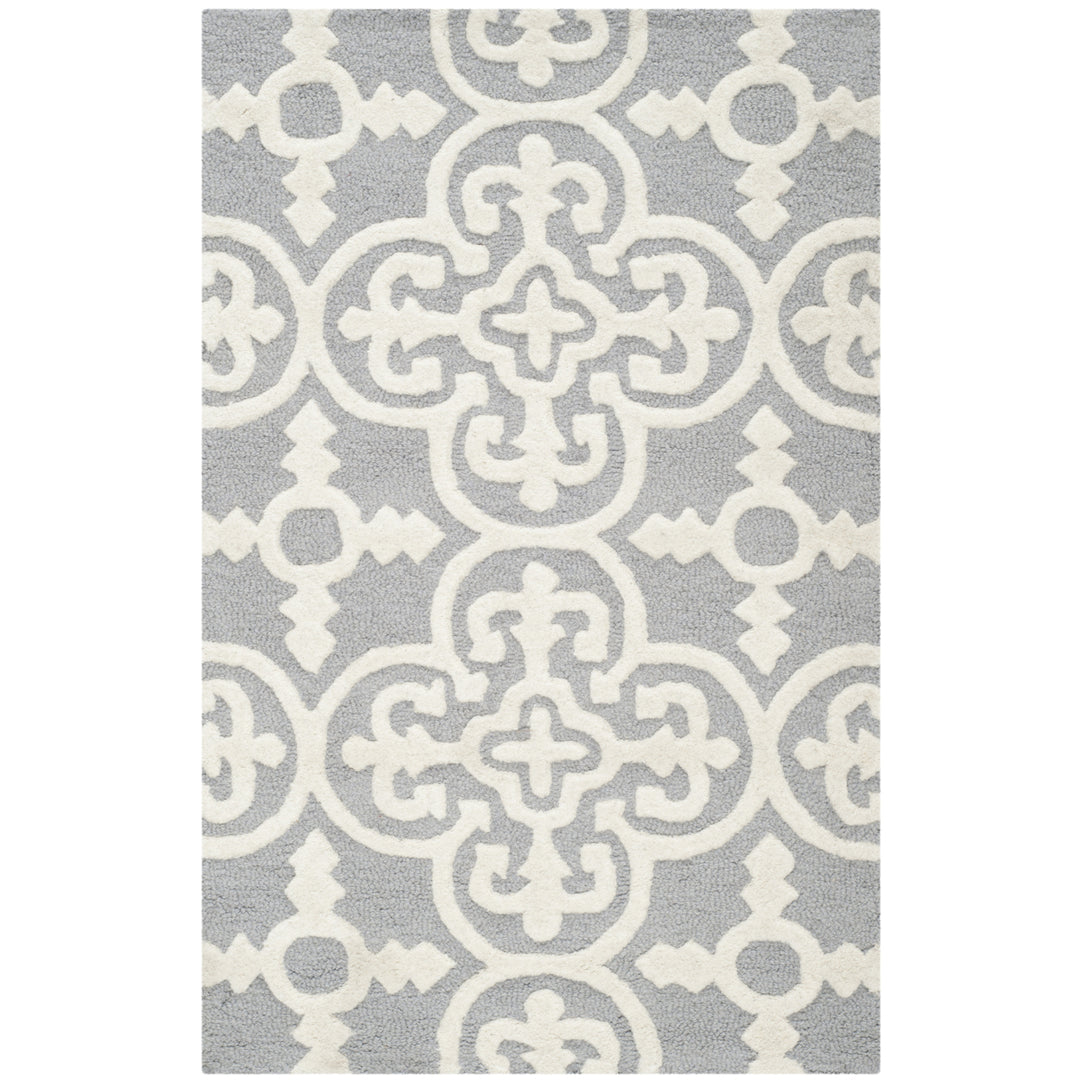 SAFAVIEH Cambridge CAM133D Handmade Silver /Ivory Rug Image 8