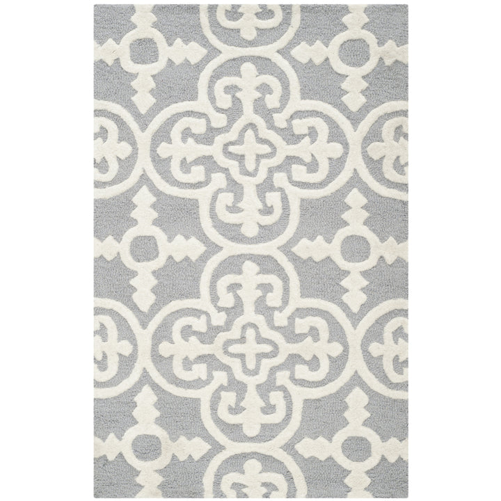 SAFAVIEH Cambridge CAM133D Handmade Silver /Ivory Rug Image 8