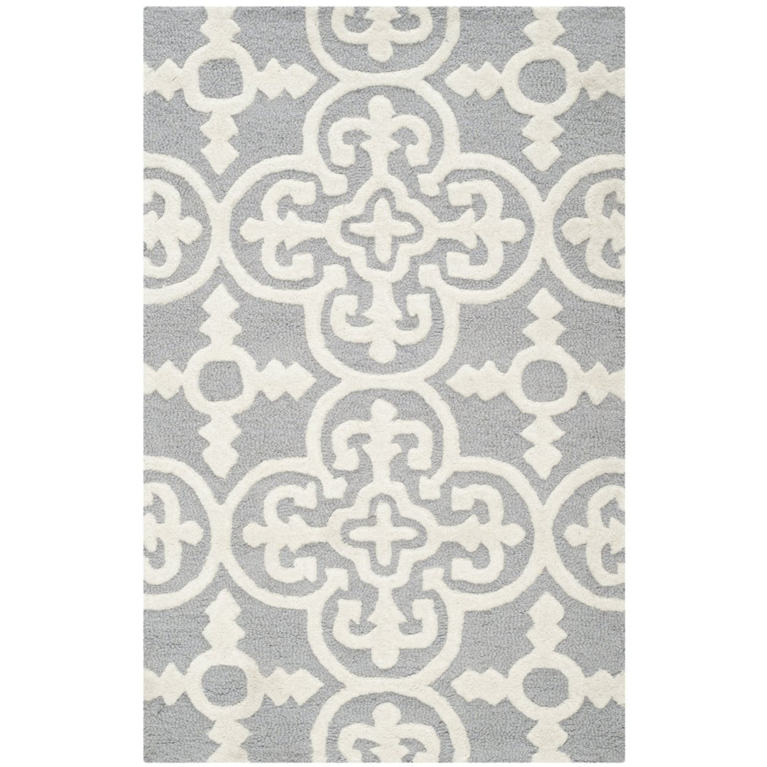 SAFAVIEH Cambridge CAM133D Handmade Silver /Ivory Rug Image 1