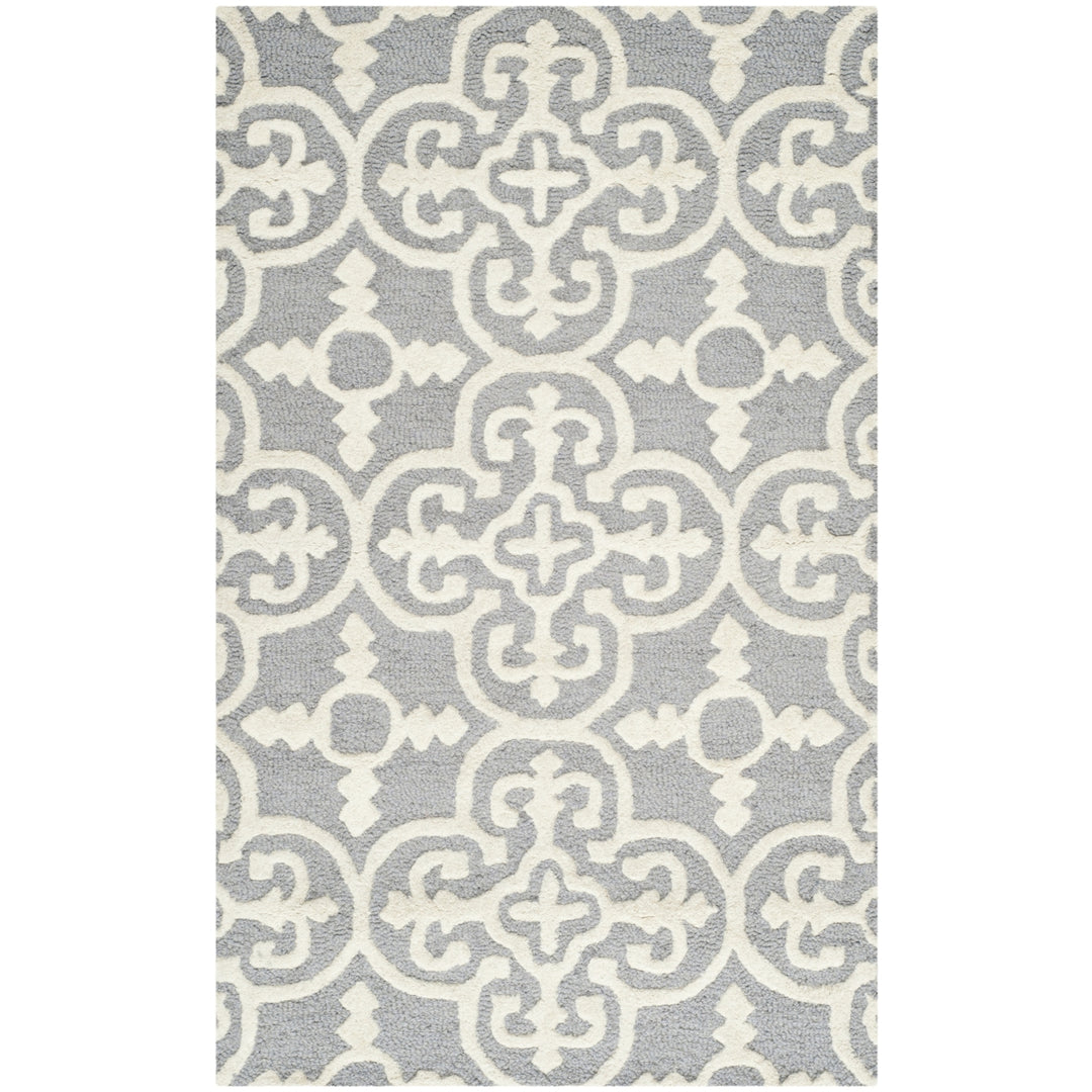 SAFAVIEH Cambridge CAM133D Handmade Silver /Ivory Rug Image 9