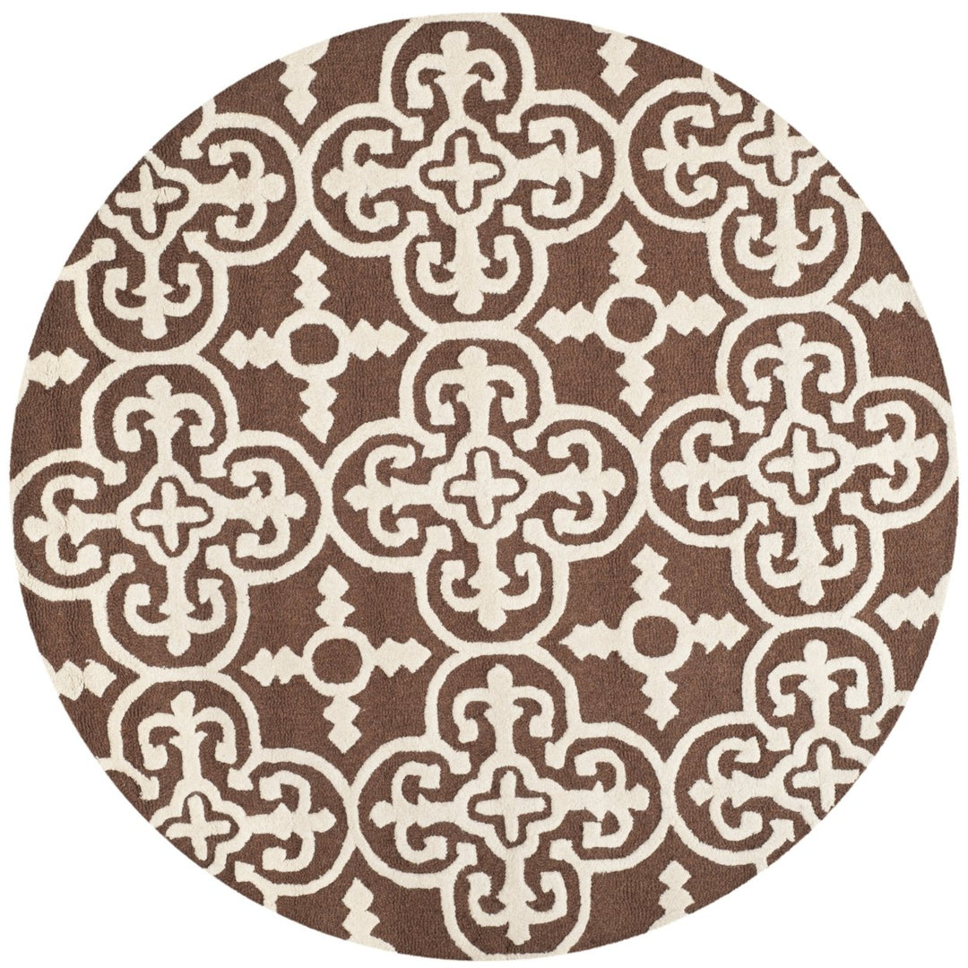 SAFAVIEH Cambridge CAM133H Dark Brown / Ivory Rug Image 4