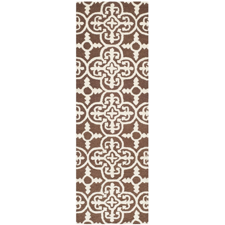 SAFAVIEH Cambridge CAM133H Dark Brown / Ivory Rug Image 1