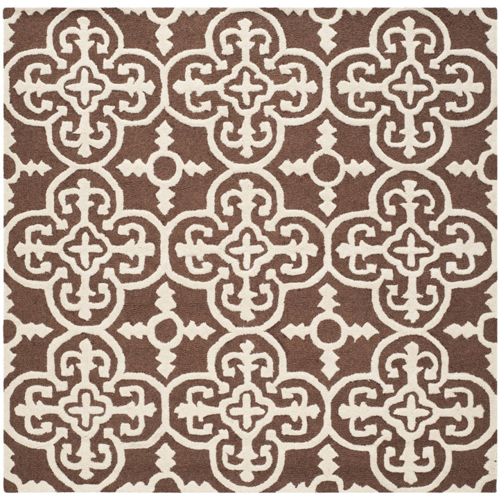 SAFAVIEH Cambridge CAM133H Dark Brown / Ivory Rug Image 6