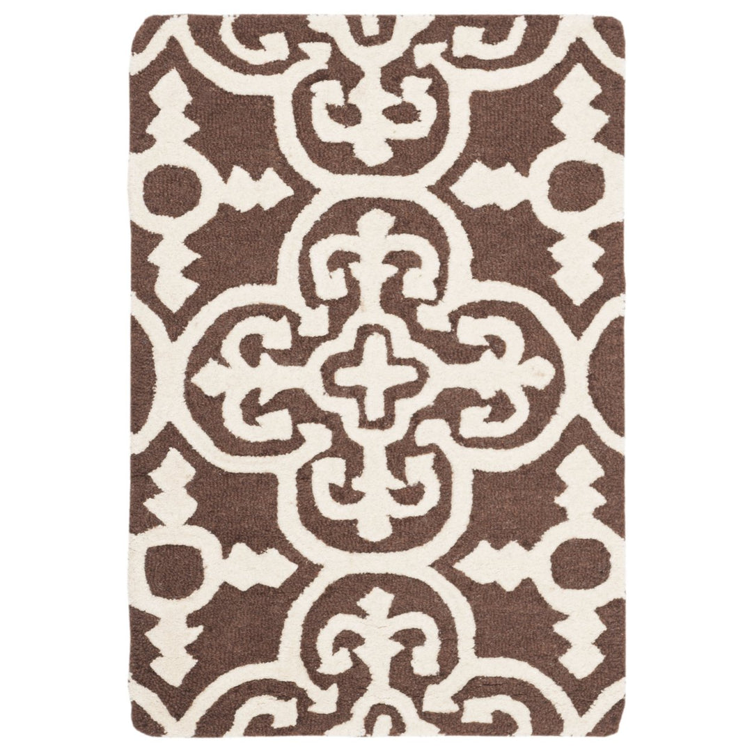 SAFAVIEH Cambridge CAM133H Dark Brown / Ivory Rug Image 8