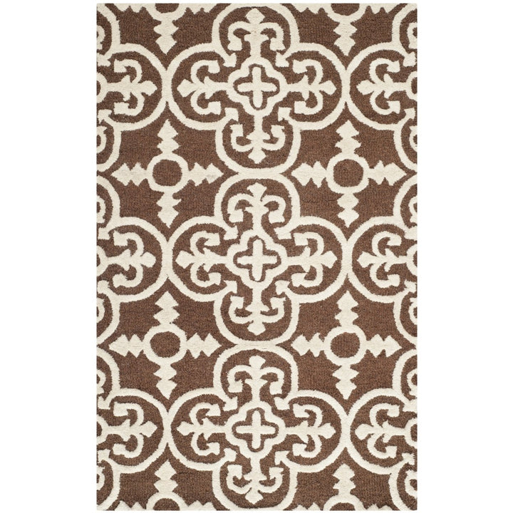 SAFAVIEH Cambridge CAM133H Dark Brown / Ivory Rug Image 9