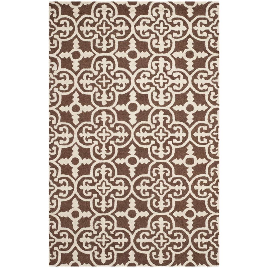 SAFAVIEH Cambridge CAM133H Dark Brown / Ivory Rug Image 10