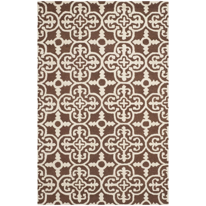 SAFAVIEH Cambridge CAM133H Dark Brown / Ivory Rug Image 10