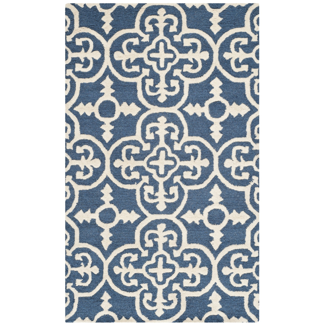 SAFAVIEH Cambridge CAM133G Handmade Navy / Ivory Rug Image 2