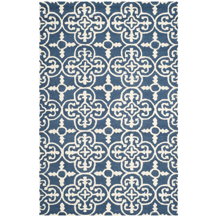 SAFAVIEH Cambridge CAM133G Handmade Navy / Ivory Rug Image 5