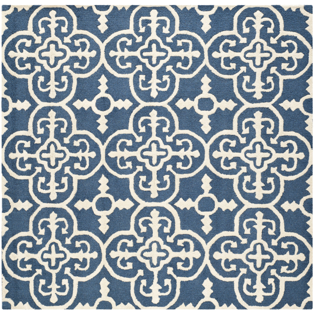 SAFAVIEH Cambridge CAM133G Handmade Navy / Ivory Rug Image 7