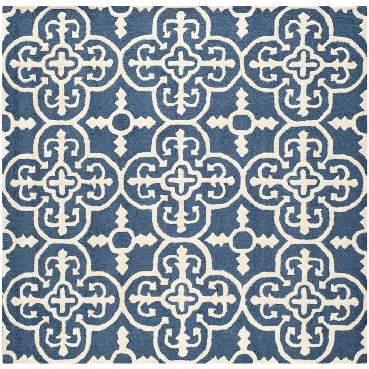 SAFAVIEH Cambridge CAM133G Handmade Navy / Ivory Rug Image 7