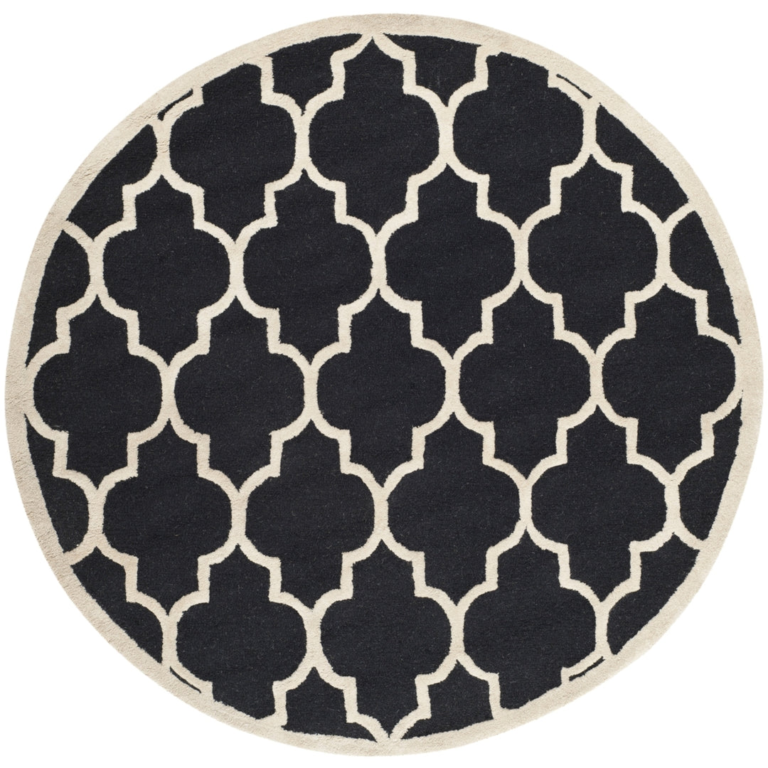 SAFAVIEH Cambridge CAM134E Handmade Black / Ivory Rug Image 4