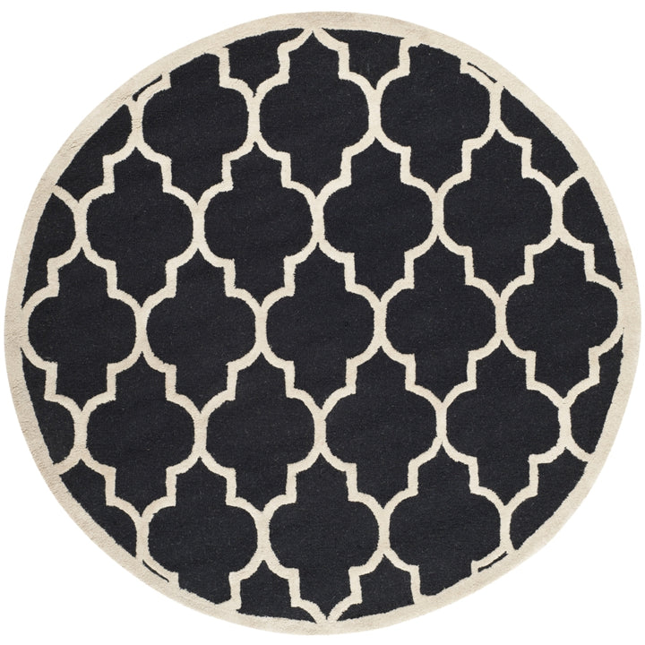 SAFAVIEH Cambridge CAM134E Handmade Black / Ivory Rug Image 4