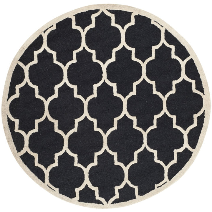 SAFAVIEH Cambridge CAM134E Handmade Black / Ivory Rug Image 1