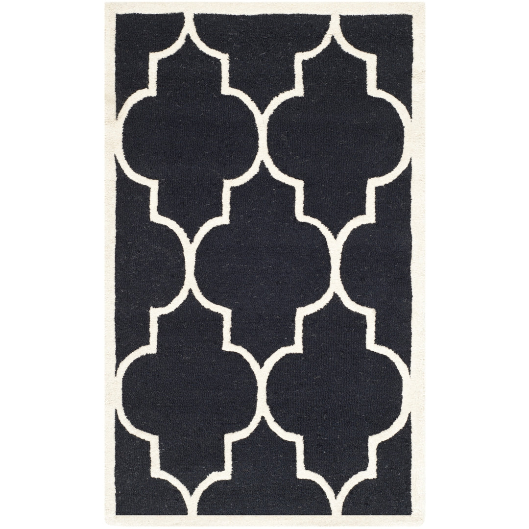 SAFAVIEH Cambridge CAM134E Handmade Black / Ivory Rug Image 8