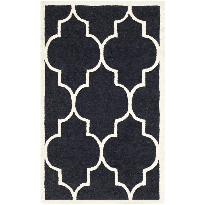 SAFAVIEH Cambridge CAM134E Handmade Black / Ivory Rug Image 1