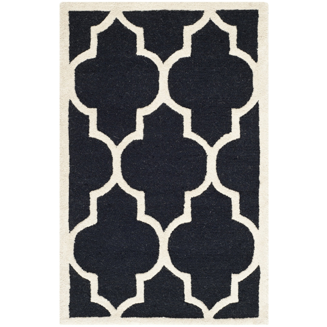 SAFAVIEH Cambridge CAM134E Handmade Black / Ivory Rug Image 9