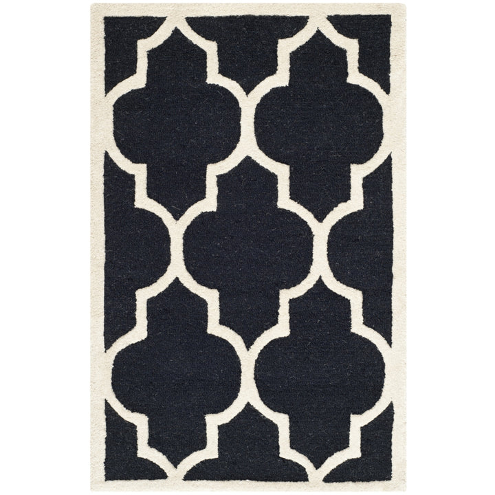 SAFAVIEH Cambridge CAM134E Handmade Black / Ivory Rug Image 9