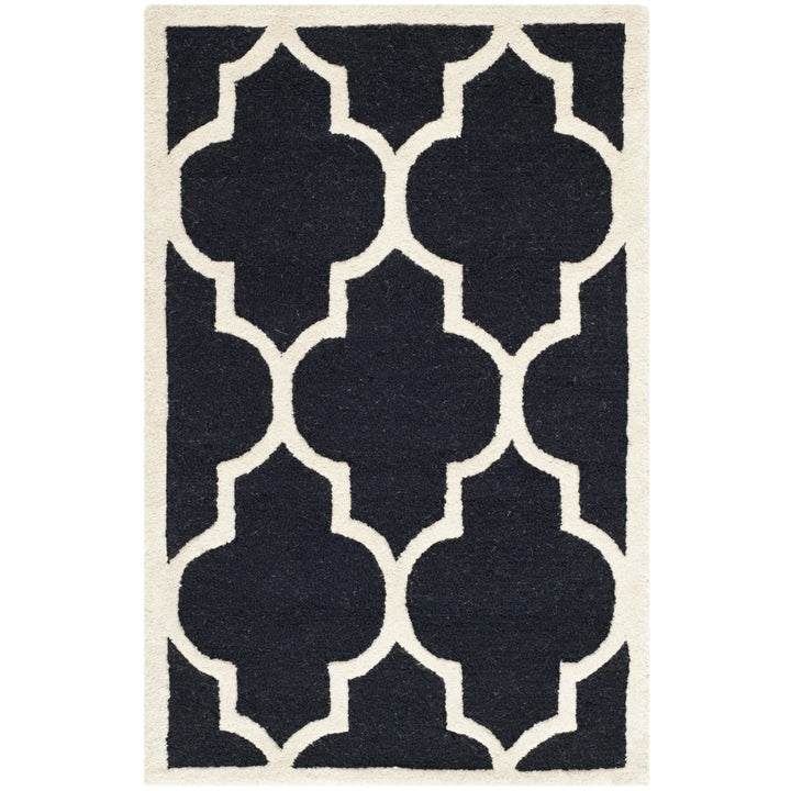 SAFAVIEH Cambridge CAM134E Handmade Black / Ivory Rug Image 1